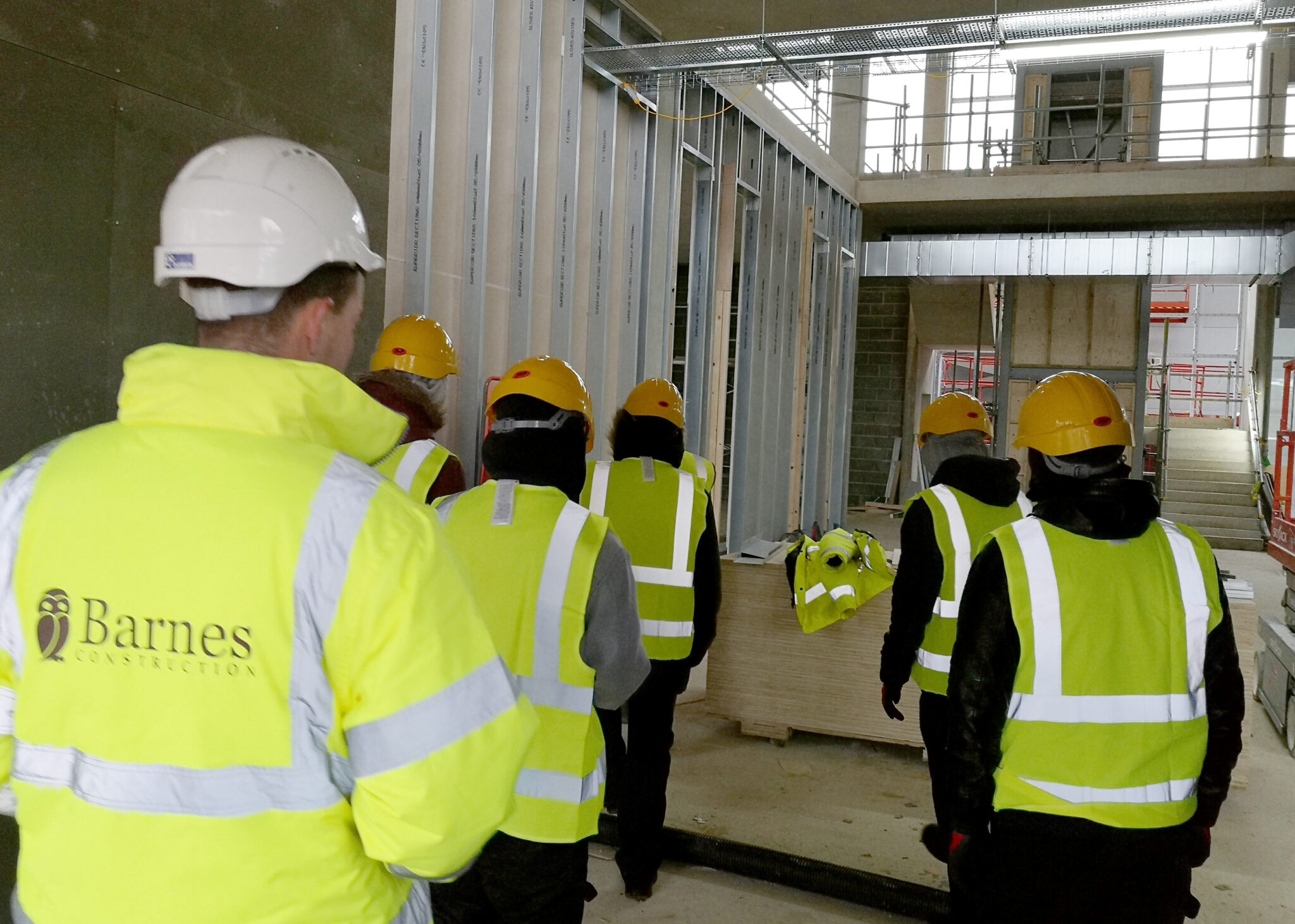 Barnes Construction site visit for our Step Up students | Inspire