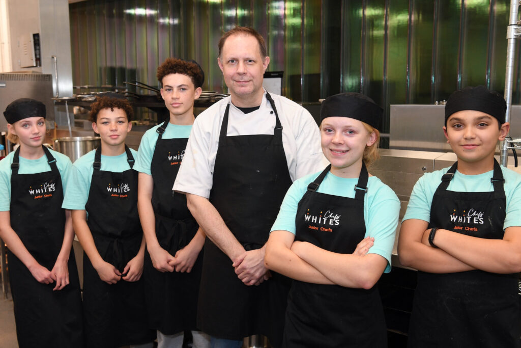 Junior Inspired chef contestants with Salthouse head chef Luke Bailey